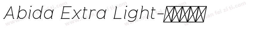 Abida Extra Light字体转换